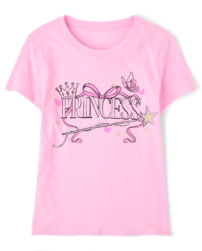 T-shirt graphique princesse pour filles