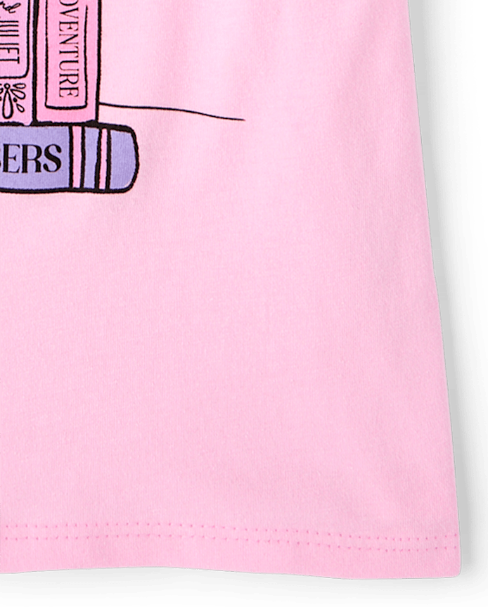 Girls School Cat Books Graphic Tee