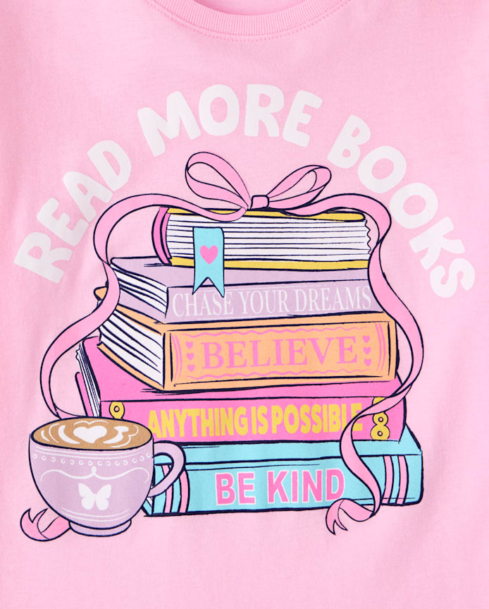 Girls School Read More Books Graphic Tee