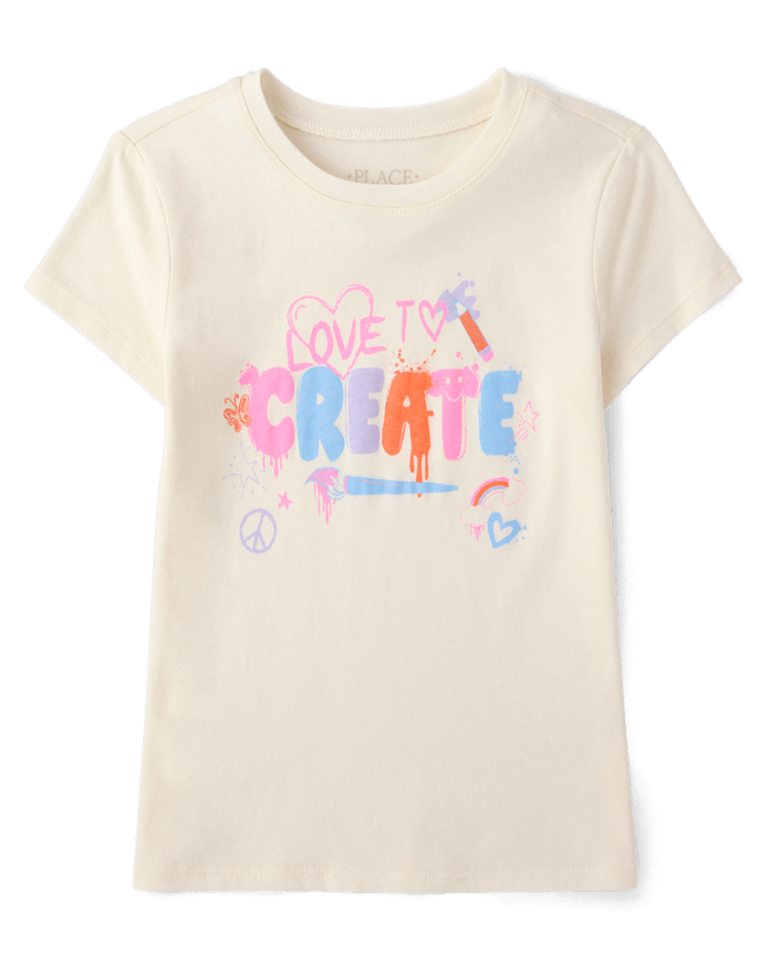 Girls School Love To Create Graphic Tee