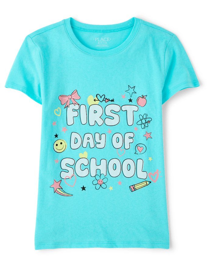 Girls First Day of School Graphic Tee