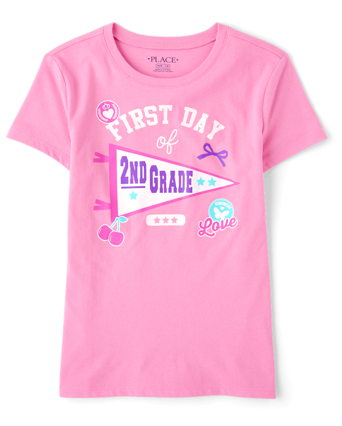 T-shirt graphique « Premier jour de CE1 pour filles »