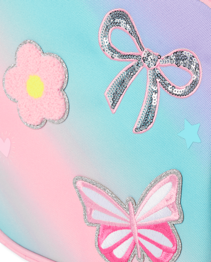 Toddler Girls Ombre Embroidered Patch Lunchbox