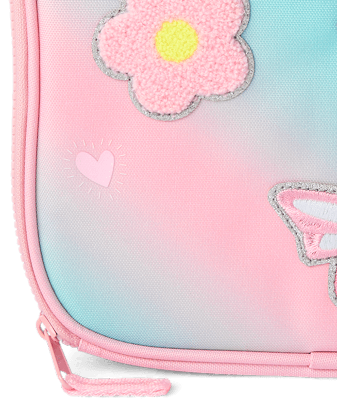Toddler Girls Ombre Embroidered Patch Lunchbox
