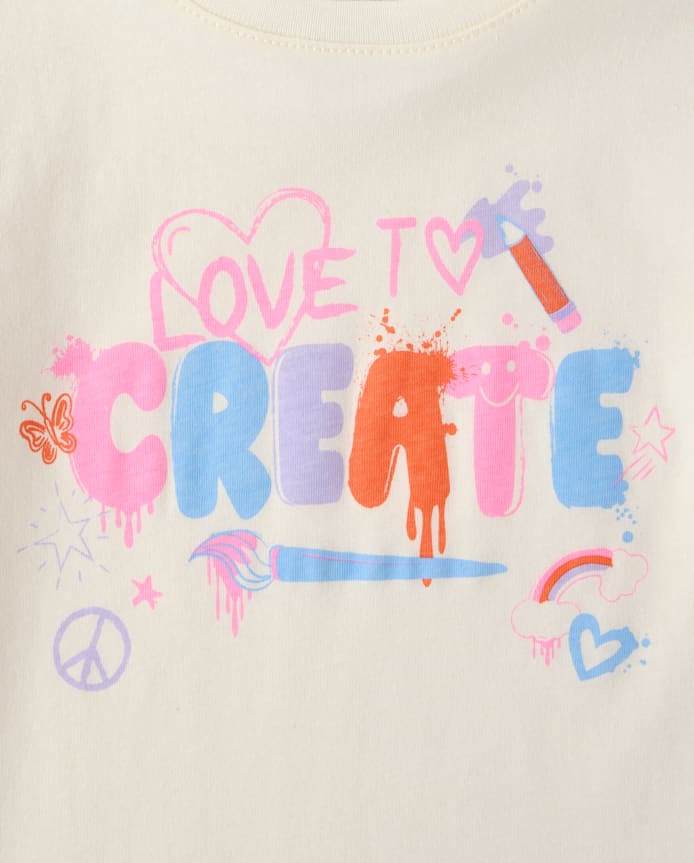 T-shirts graphiques pour bébés et petites filles à l'école