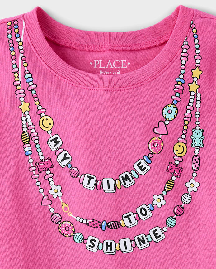 Girls Necklaces Graphic Tee