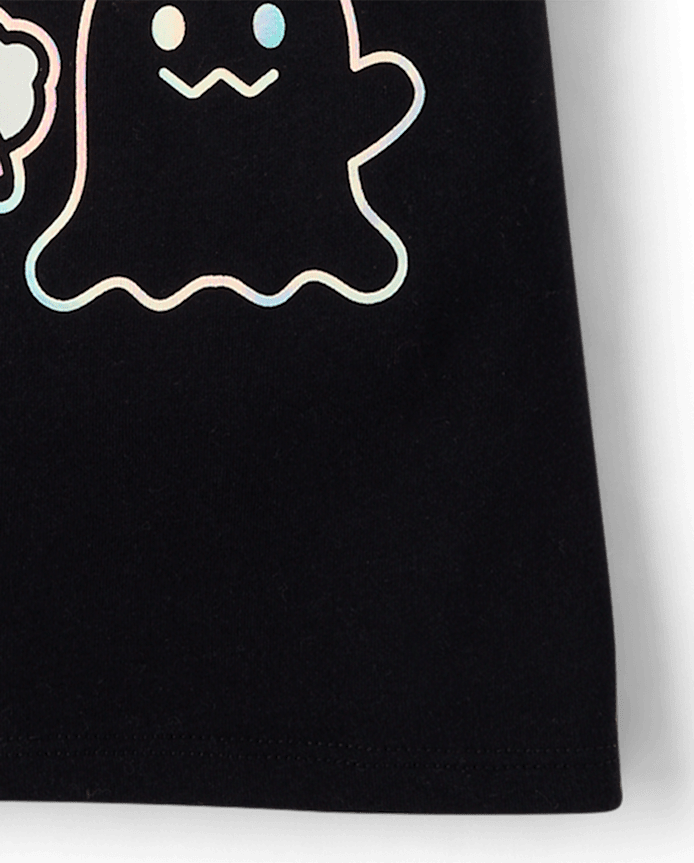 Girls Hello Kitty® Holographic Halloween Graphic Tee