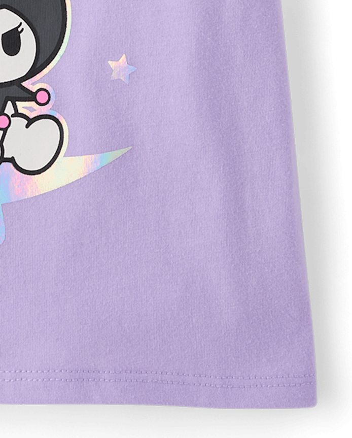 Girls Kuromi™ Holographic Halloween Graphic Tee
