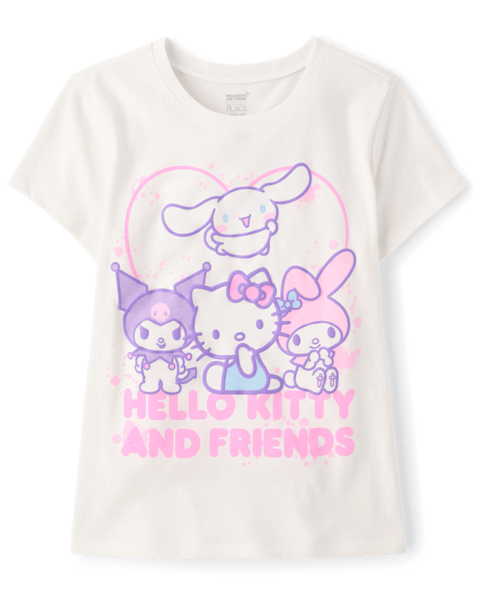 Girls Hello Kitty® And Friends Puff Print Graphic Tee