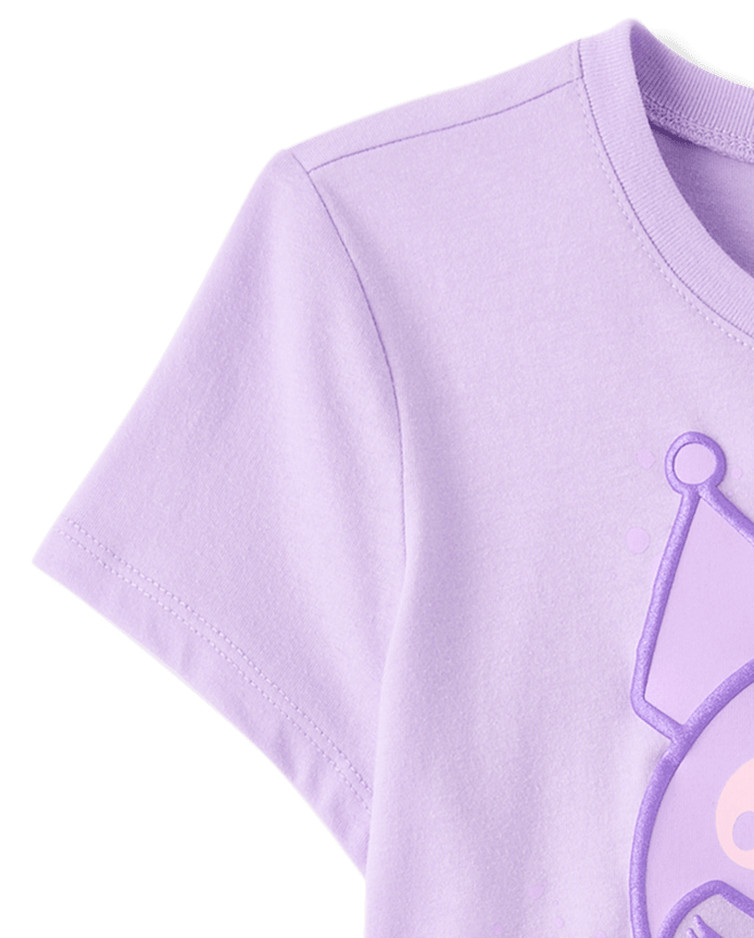 Girls Kuromi™ Metallic Puff Print Graphic Tee