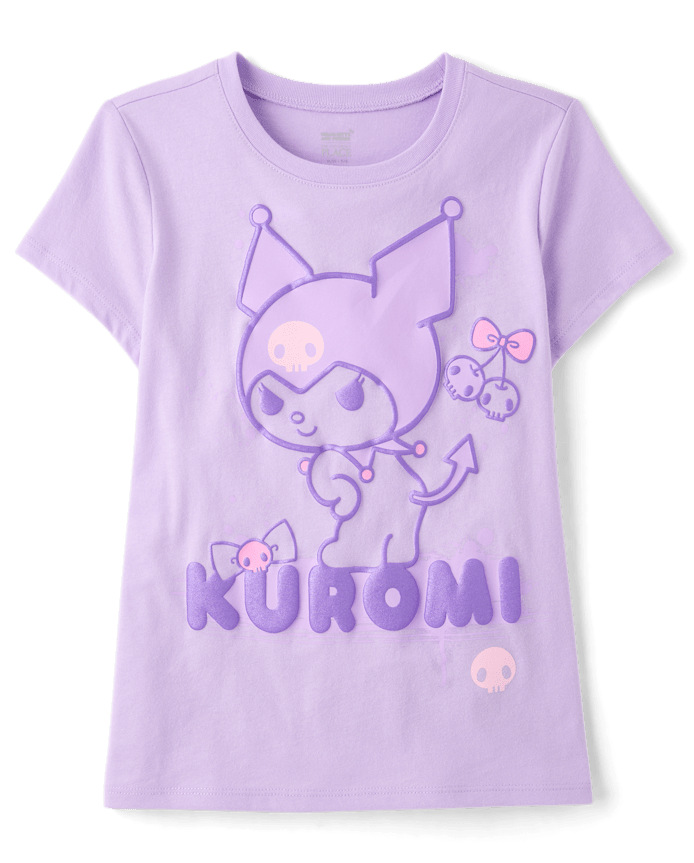 Girls Kuromi™ Metallic Puff Print Graphic Tee