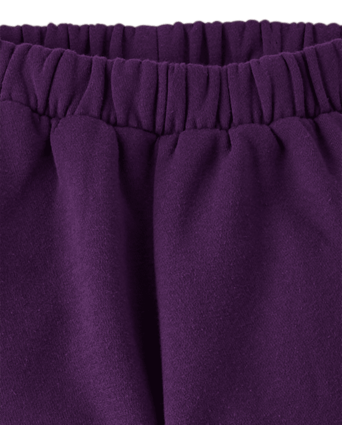 Girls Lace Side Stripe Premium Fleece Jogger Pants