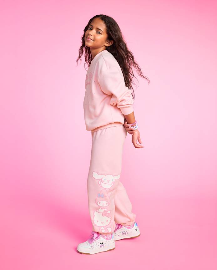 Girls Hello Kitty® And Friends Premium Fleece Barrel Sweatpants