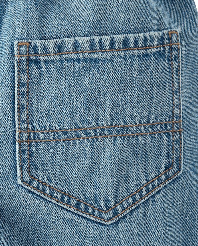 Boys Paint Splatter Super Baggy Pull On Jeans