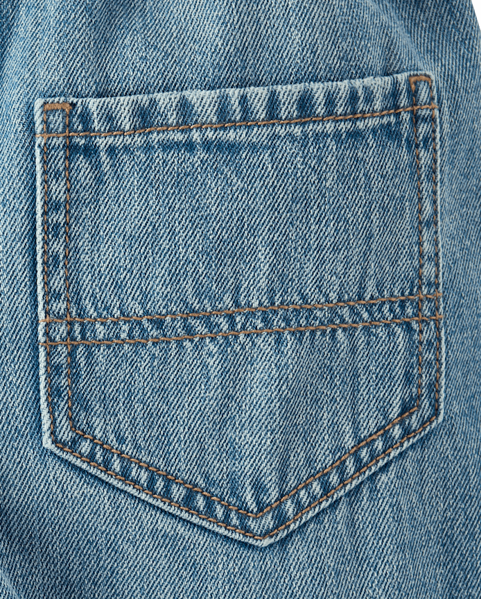 Boys Paint Splatter Super Baggy Pull On Jeans