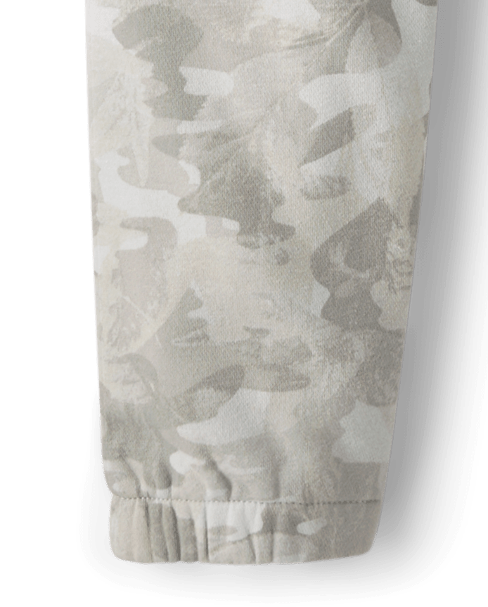 Boys Camo Premium Fleece Jogger Pants