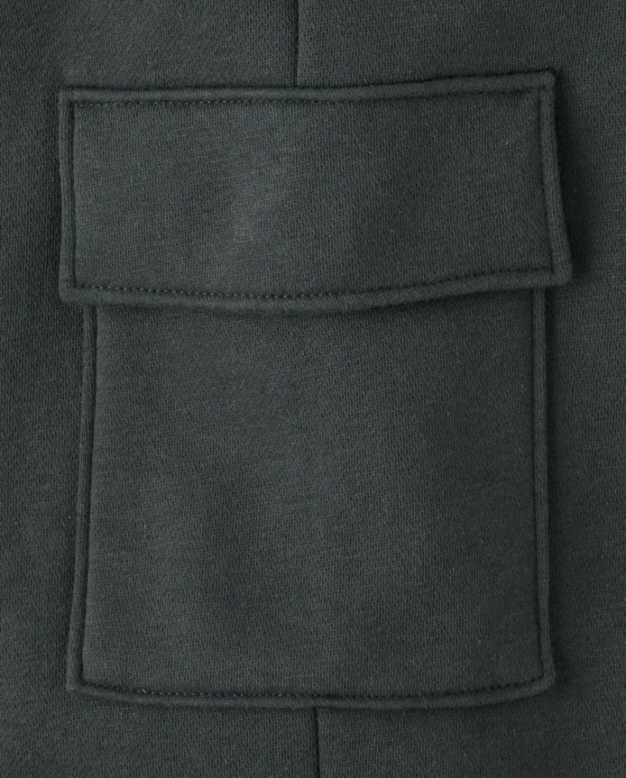 Boys Premium Fleece Cargo Jogger Pants