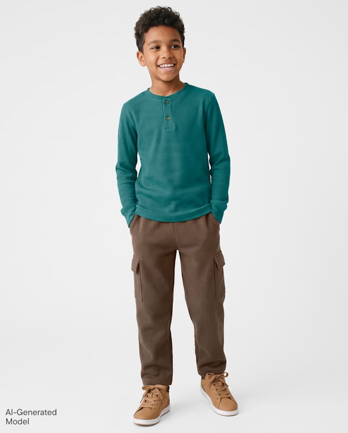 Boys Premium Fleece Cargo Sweatpants