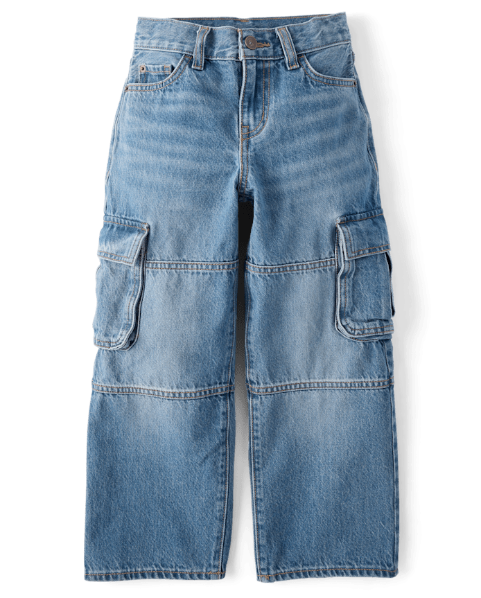 Boys Baggy Cargo Jeans