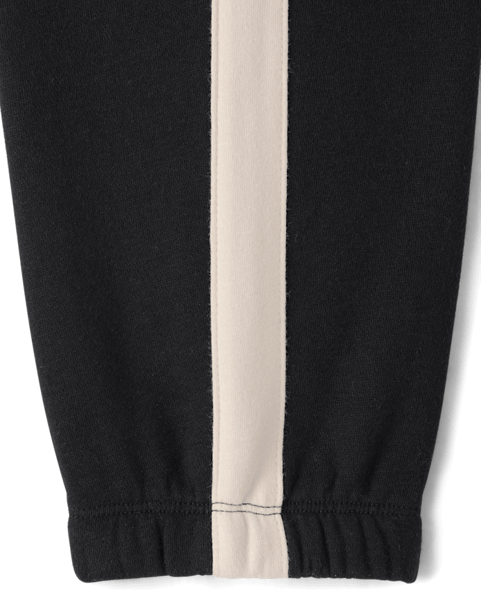 Boys Side Stripe Premium Fleece Jogger Pants