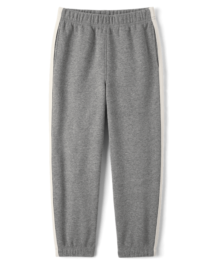 Boys Side Stripe Premium Fleece Jogger Pants