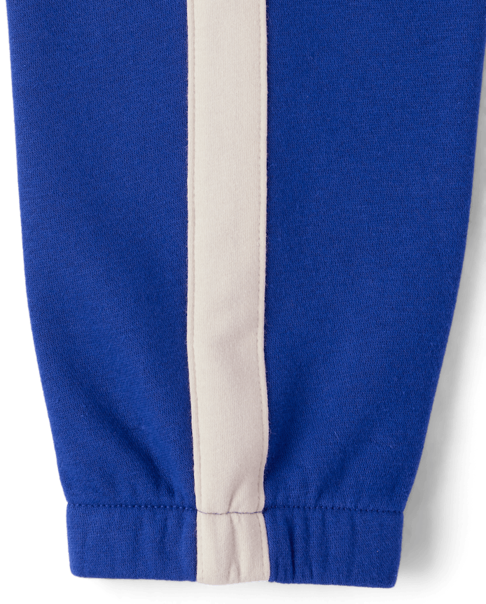 Boys Side Stripe Premium Fleece Jogger Pants