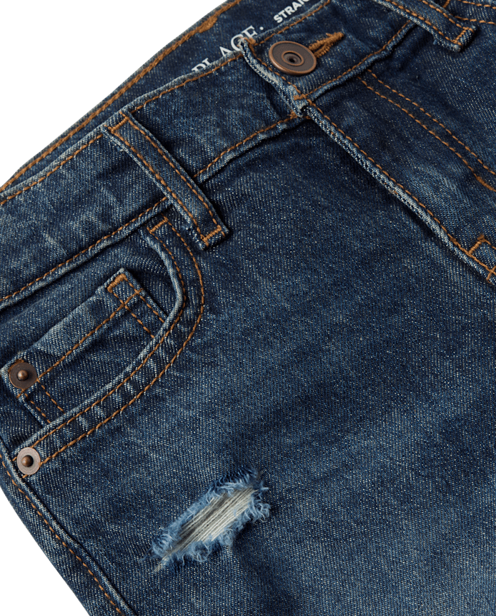 Boys Ripped Straight Jeans