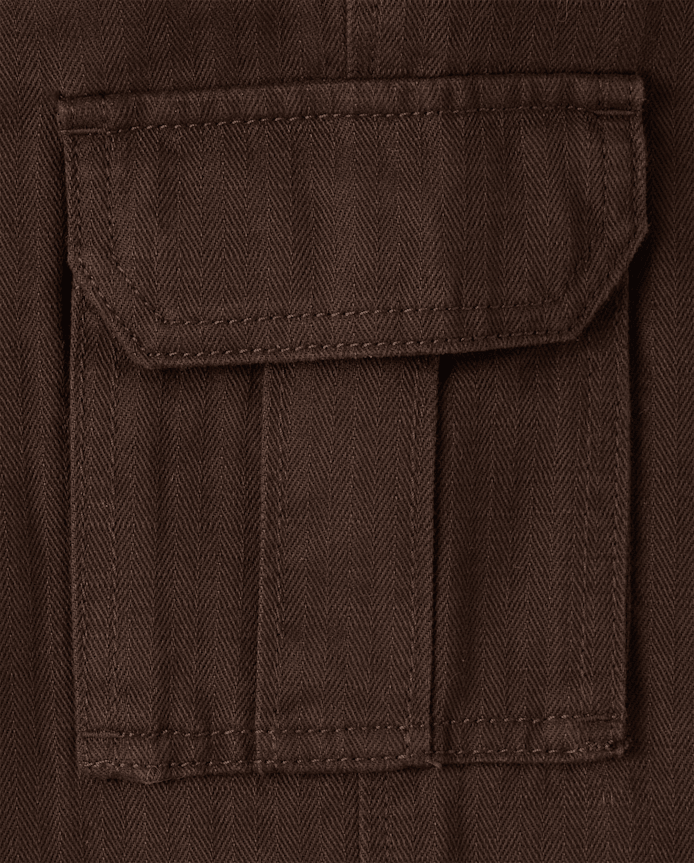 Boys Textured Baggy Pull On Cargo Pants
