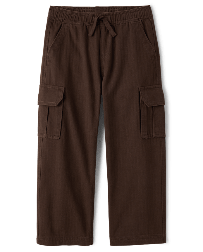 Boys Textured Baggy Pull On Cargo Pants