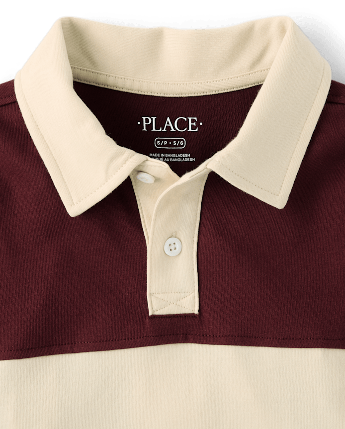 Boys Colorblock Rugby Polo