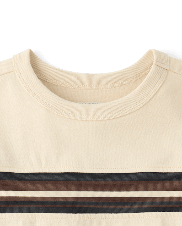 Boys Striped Sueded Top