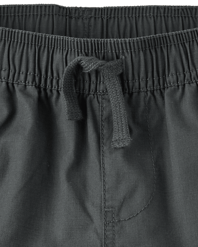 Boys Poplin Pull On Cargo Jogger Pants