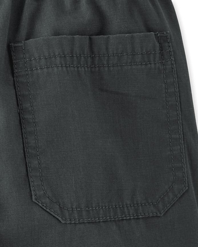 Boys Poplin Pull On Cargo Jogger Pants