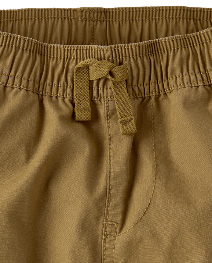 Boys Poplin Pull On Cargo Jogger Pants