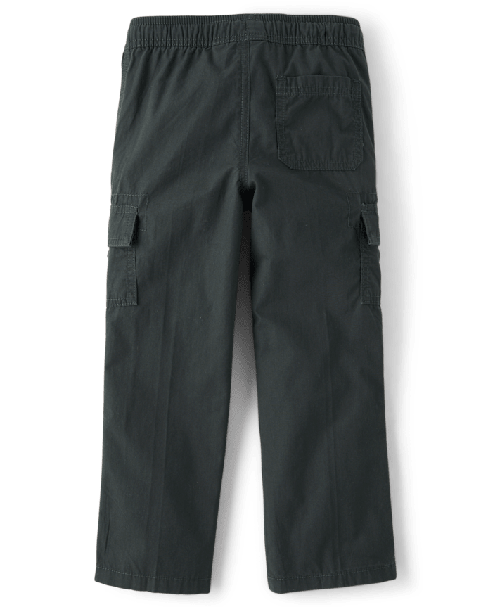 Boys Poplin Pull On Cargo Pants
