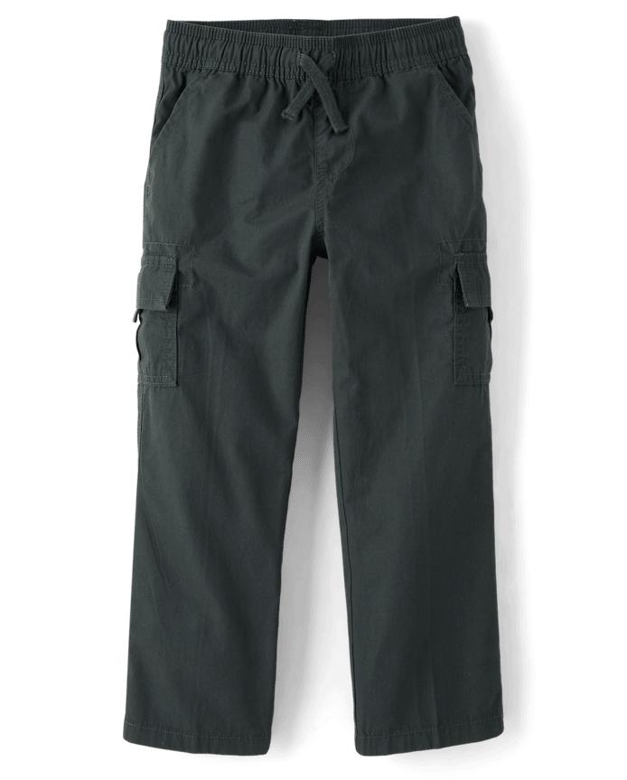 Boys Poplin Pull On Cargo Pants