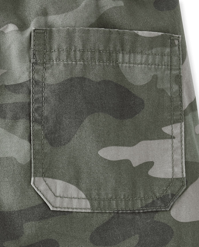 Boys Poplin Pull On Cargo Pants