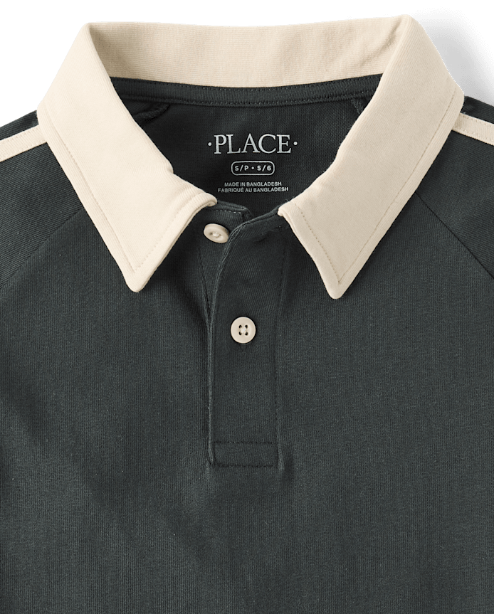Boys Side Stripe Rugby Polo