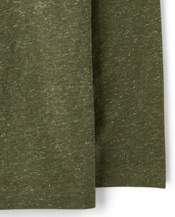 Boys Marled Henley Top