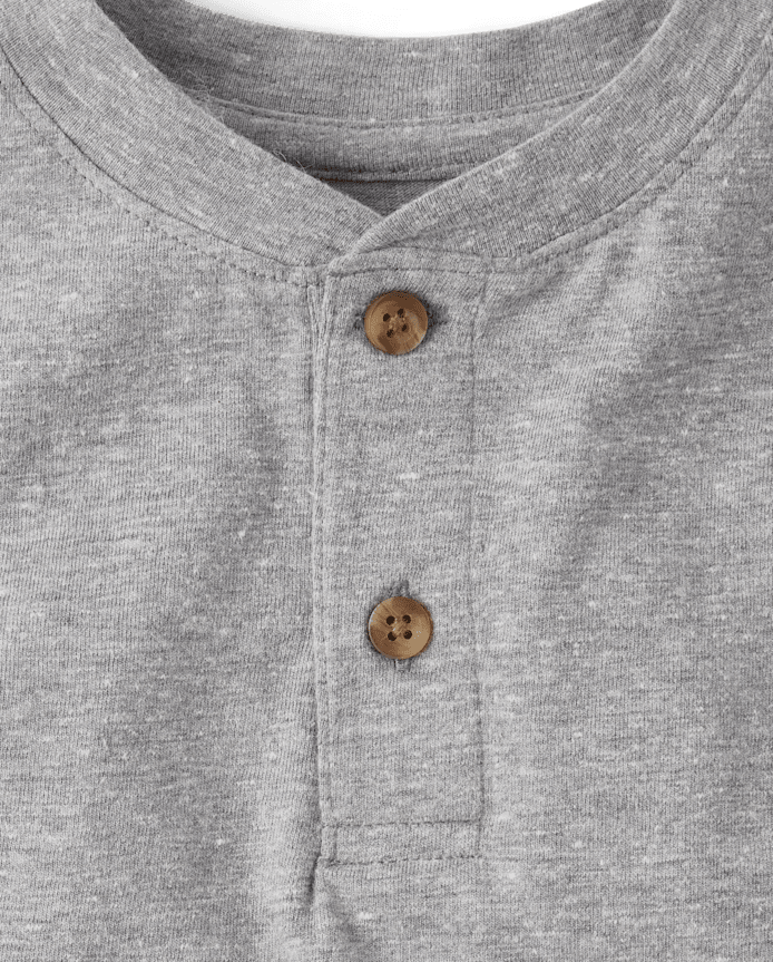Boys Marled Henley Top