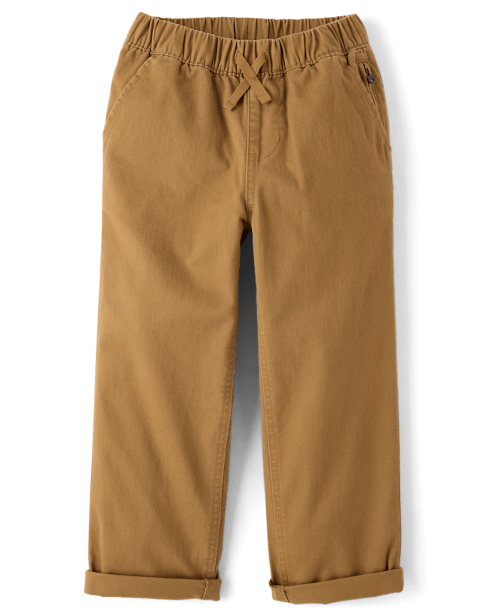 Boys Roll Cuff Pull On Chino Pants
