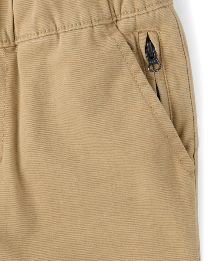 Boys Roll Cuff Pull On Chino Pants