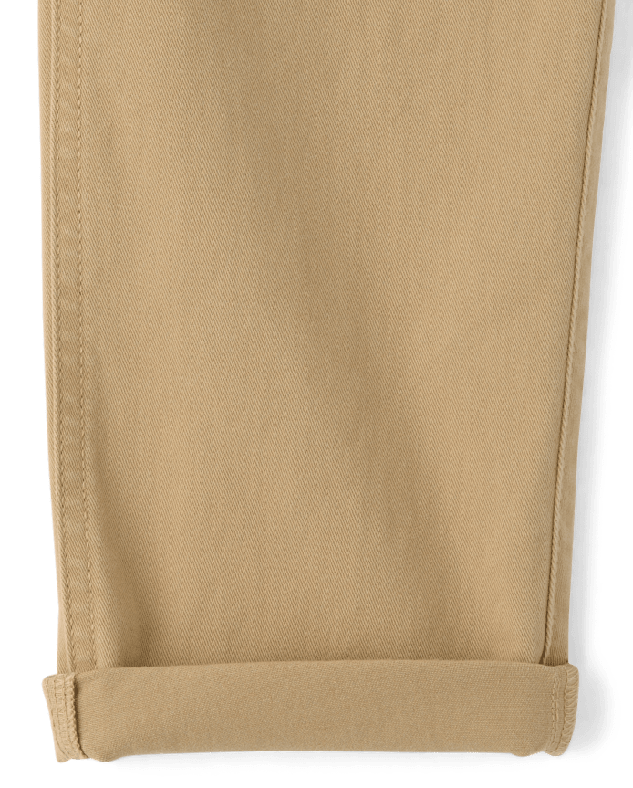 Boys Roll Cuff Pull On Chino Pants
