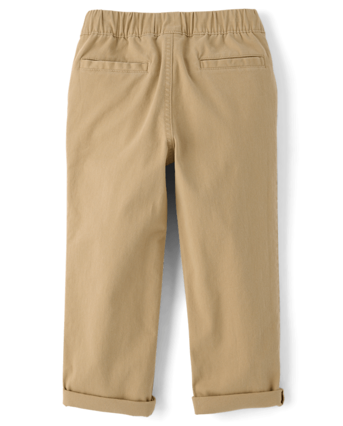 Boys Roll Cuff Pull On Chino Pants