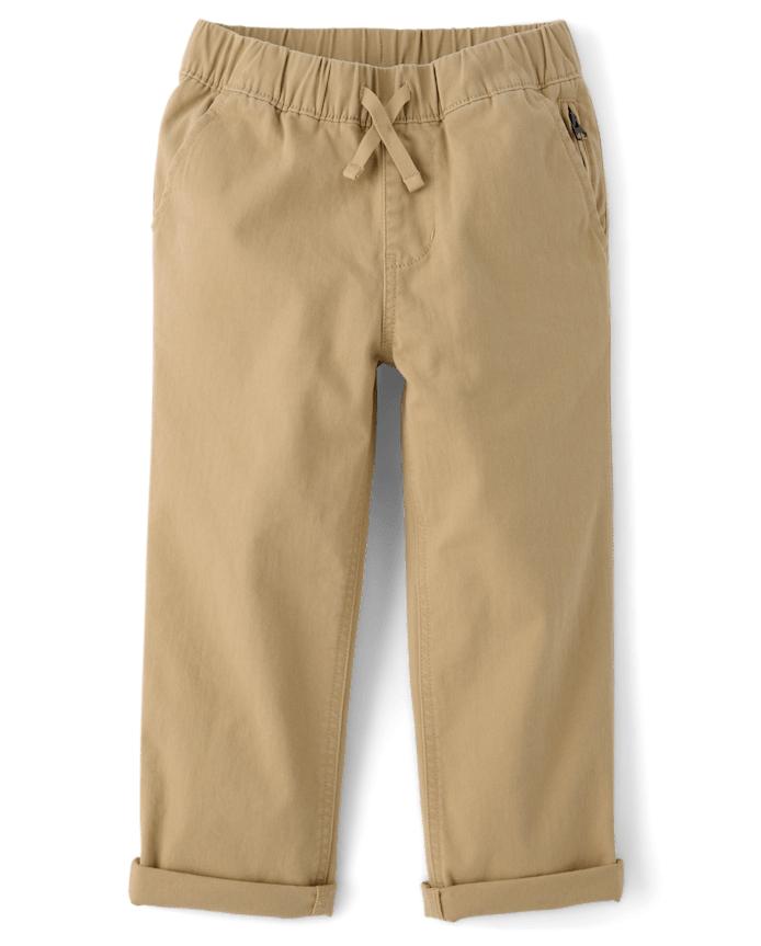 Boys Roll Cuff Pull On Chino Pants