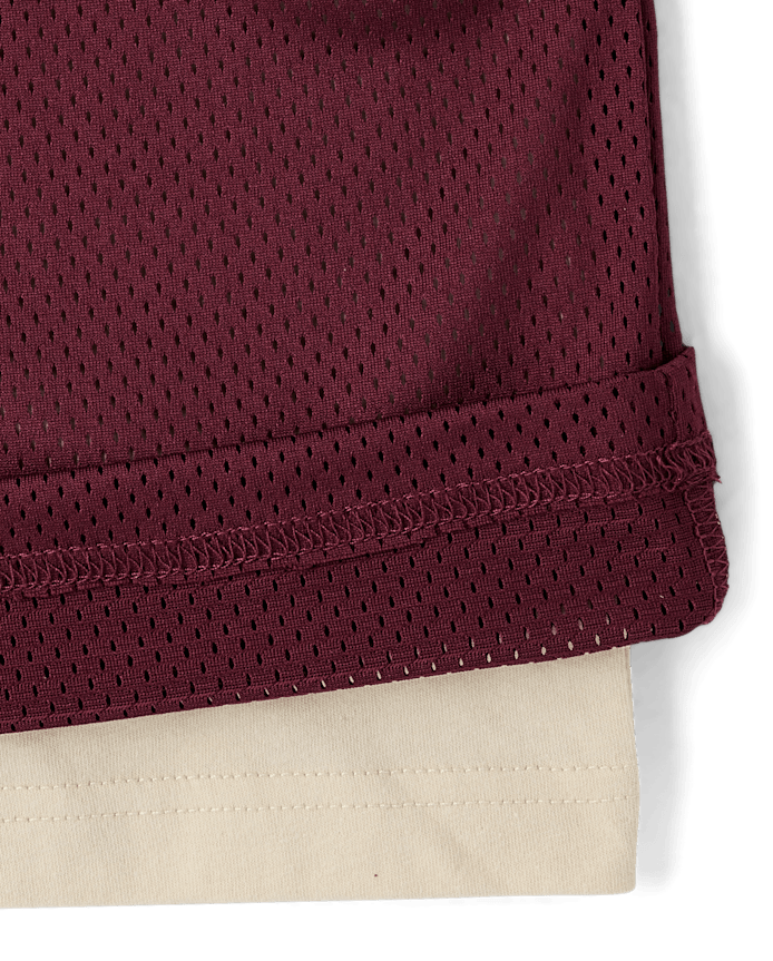 Boys Quick Dry Varsity Mesh Layered Top