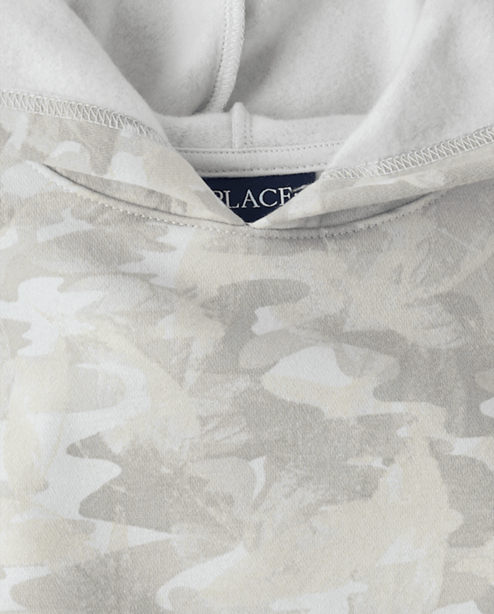 Boys Camo Premium Fleece Hoodie