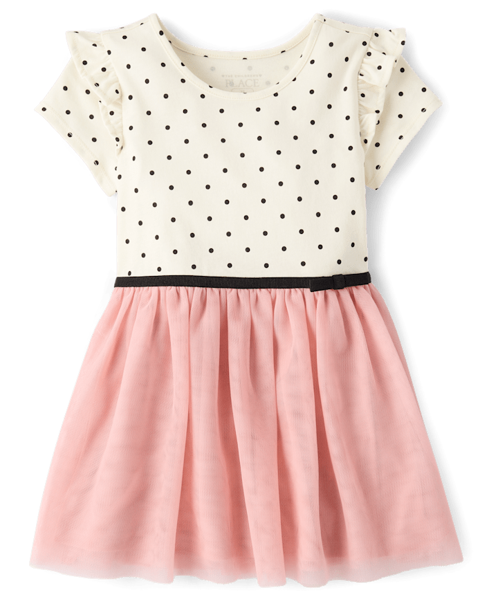 Baby And Toddler Girls Dot Print Tutu Dress