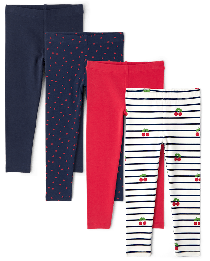 Toddler Girls Print Leggings 4-Pack