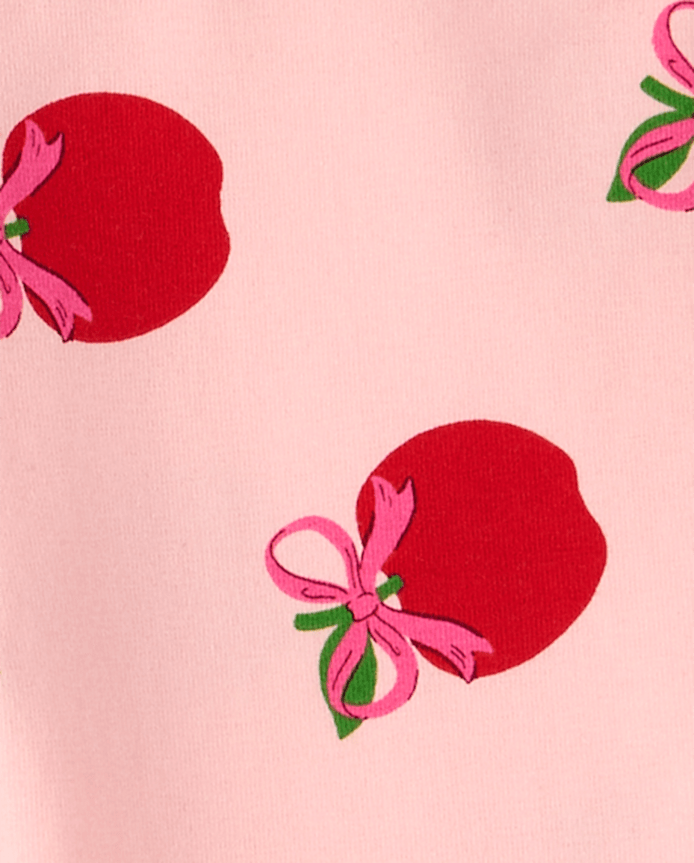 Leggings à nœud pomme pour bébés et petites filles